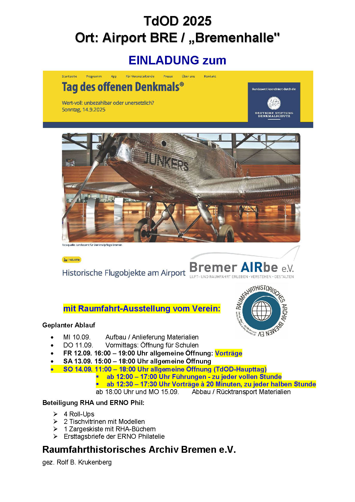 Einladung zum TdOD 2025 2025 09 04 RBK